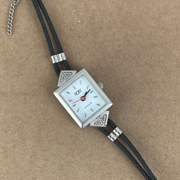 Vintage Roxy Quicksilver Retro Art Deco Satin Finish 6 1/2 in Silk Cord Strap - Picture 3 of 7